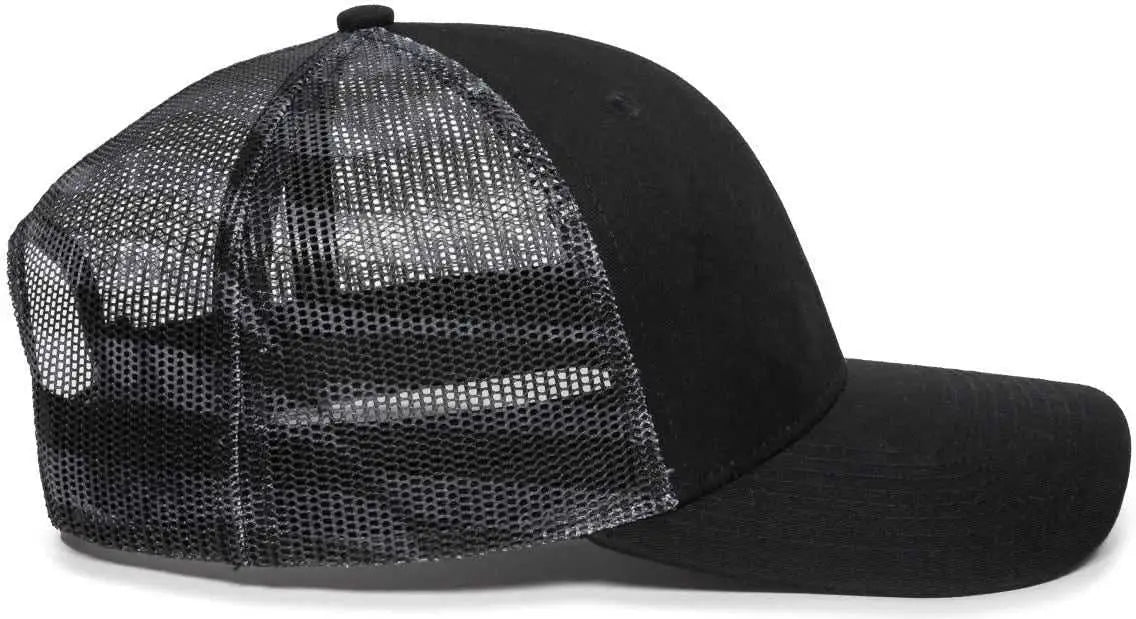 OC Sports OC771PM Mesh Back USA Flag Cap - Black Black USA - Black / 6 7/8’’ - 7 1/2’’