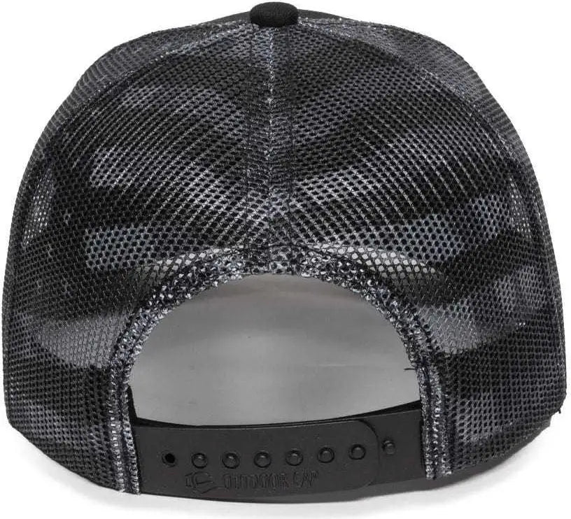 OC Sports OC771PM Mesh Back USA Flag Cap - Black Black USA - Black / 6 7/8’’ - 7 1/2’’