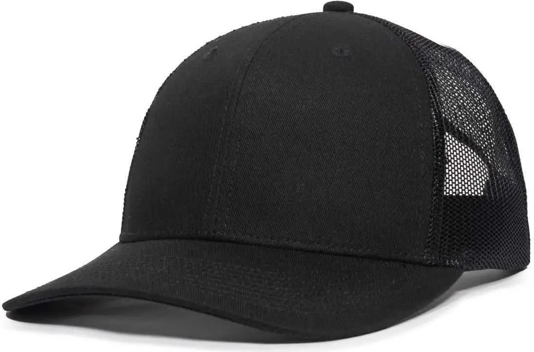 OC Sports OC771V Adjustable Mesh Back Cap - Black Black - Black / 6 7/8’’ - 7 1/2’’