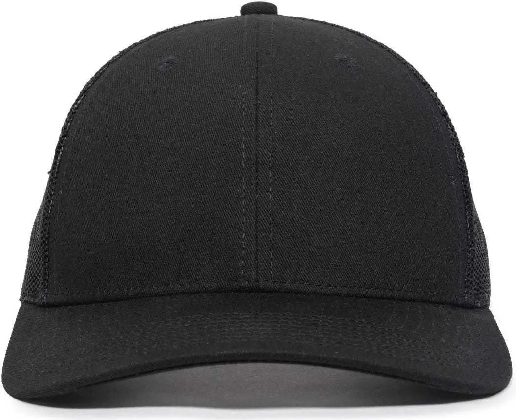 OC Sports OC771V Adjustable Mesh Back Cap - Black Black - Black / 6 7/8’’ - 7 1/2’’