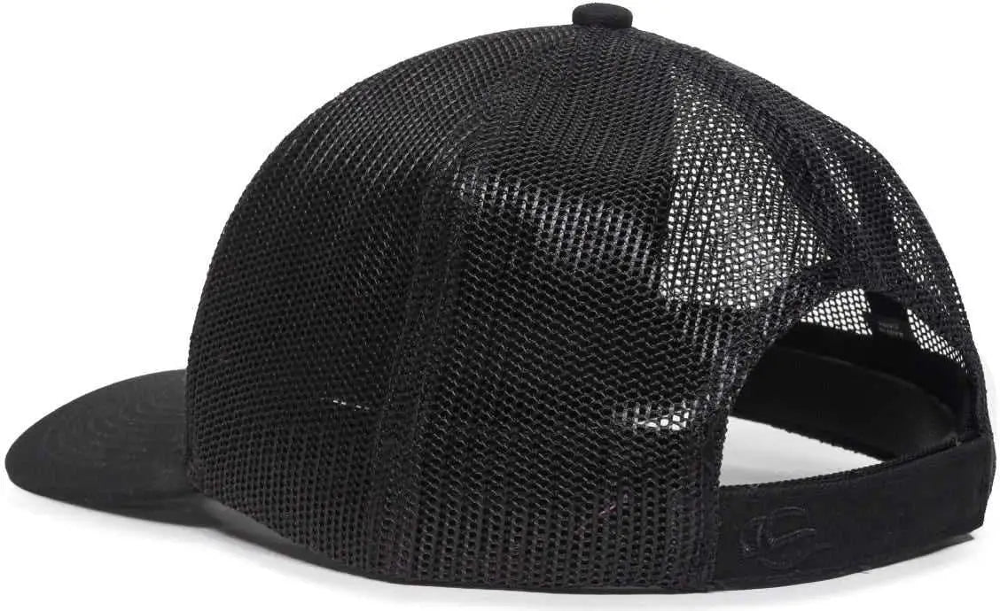 OC Sports OC771V Adjustable Mesh Back Cap - Black Black - Black / 6 7/8’’ - 7 1/2’’