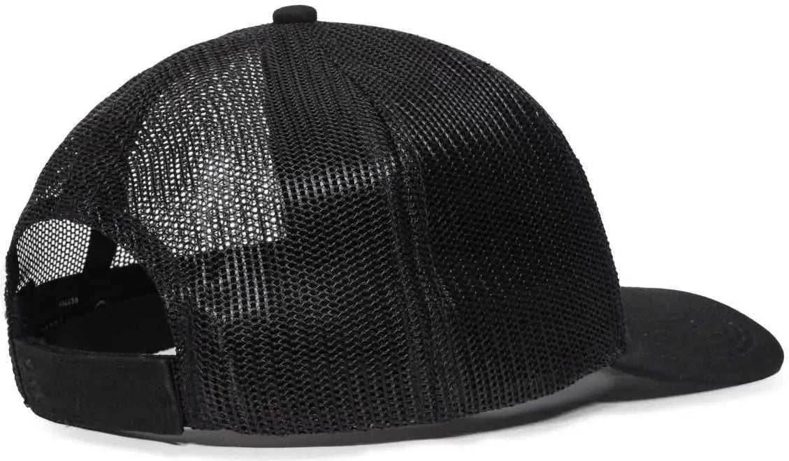 OC Sports OC771V Adjustable Mesh Back Cap - Black Black - Black / 6 7/8’’ - 7 1/2’’