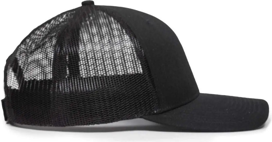 OC Sports OC771V Adjustable Mesh Back Cap - Black Black - Black / 6 7/8’’ - 7 1/2’’