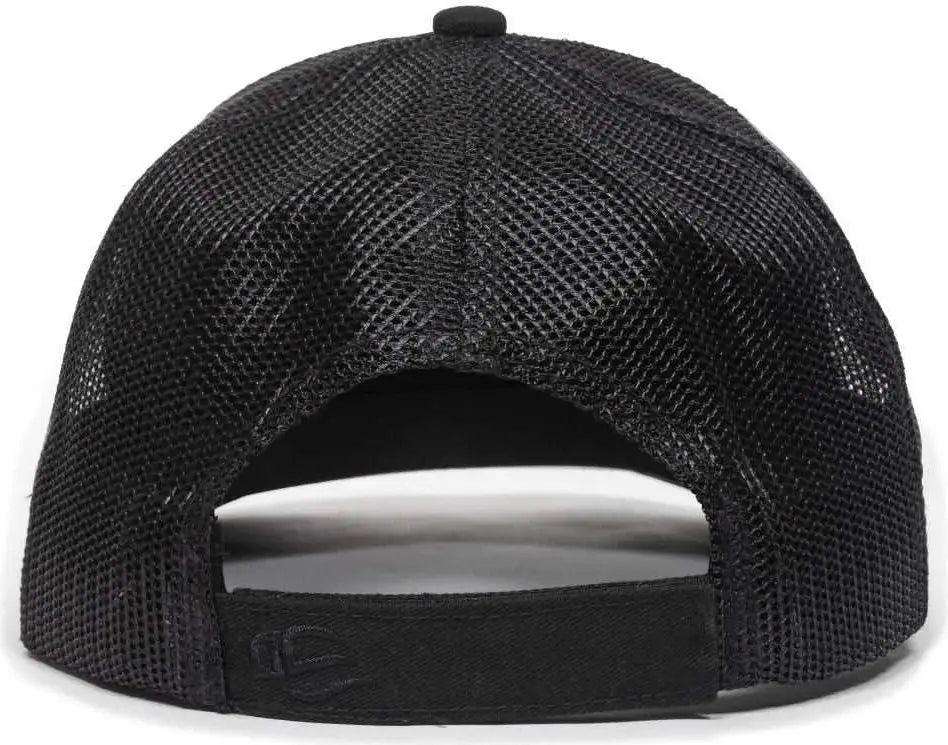 OC Sports OC771V Adjustable Mesh Back Cap - Black Black - Black / 6 7/8’’ - 7 1/2’’