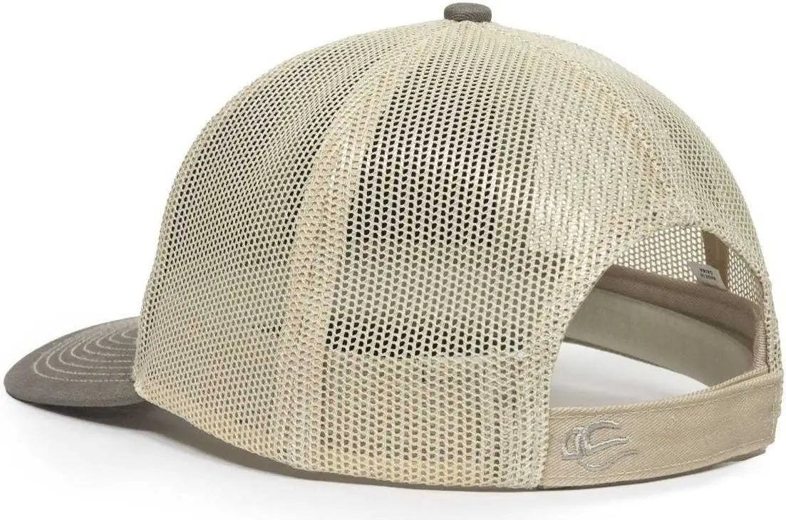 OC Sports OC771V Adjustable Mesh Back Cap - Olive Khaki - Olive Khaki / 6 7/8’’ - 7 1/2’’