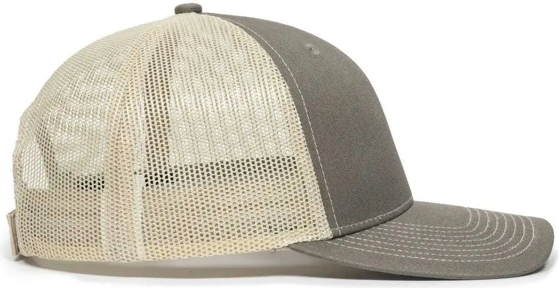 OC Sports OC771V Adjustable Mesh Back Cap - Olive Khaki - Olive Khaki / 6 7/8’’ - 7 1/2’’