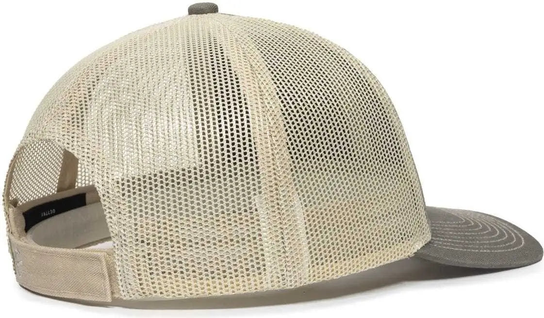 OC Sports OC771V Adjustable Mesh Back Cap - Olive Khaki - Olive Khaki / 6 7/8’’ - 7 1/2’’