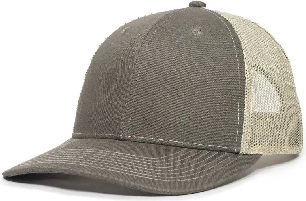 OC Sports OC771V Adjustable Mesh Back Cap - Olive Khaki - Olive Khaki / 6 7/8’’ - 7 1/2’’