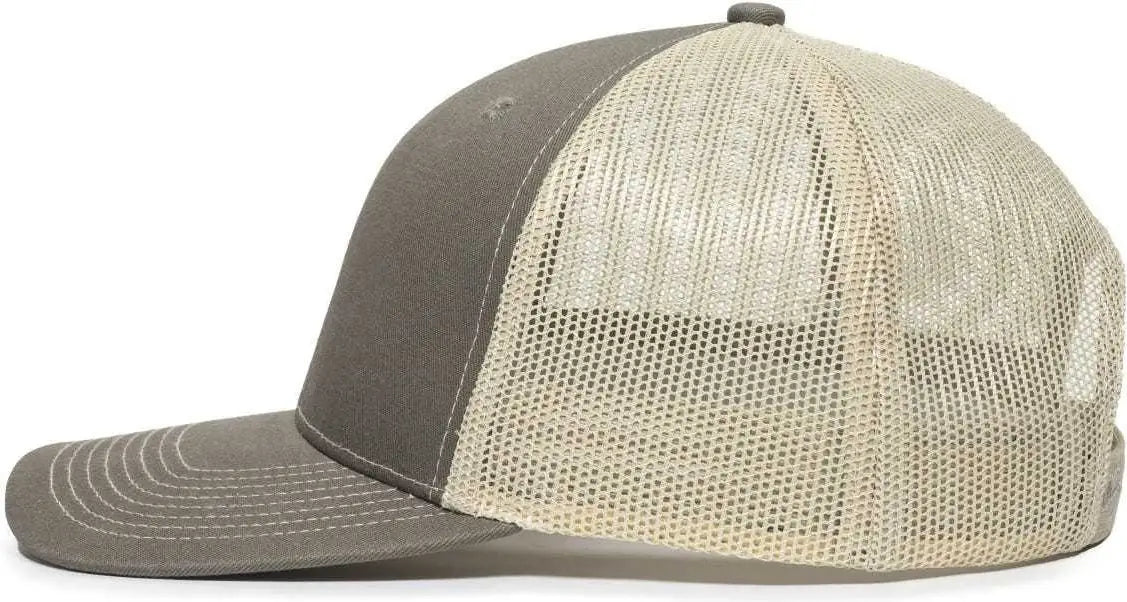OC Sports OC771V Adjustable Mesh Back Cap - Olive Khaki - Olive Khaki / 6 7/8’’ - 7 1/2’’