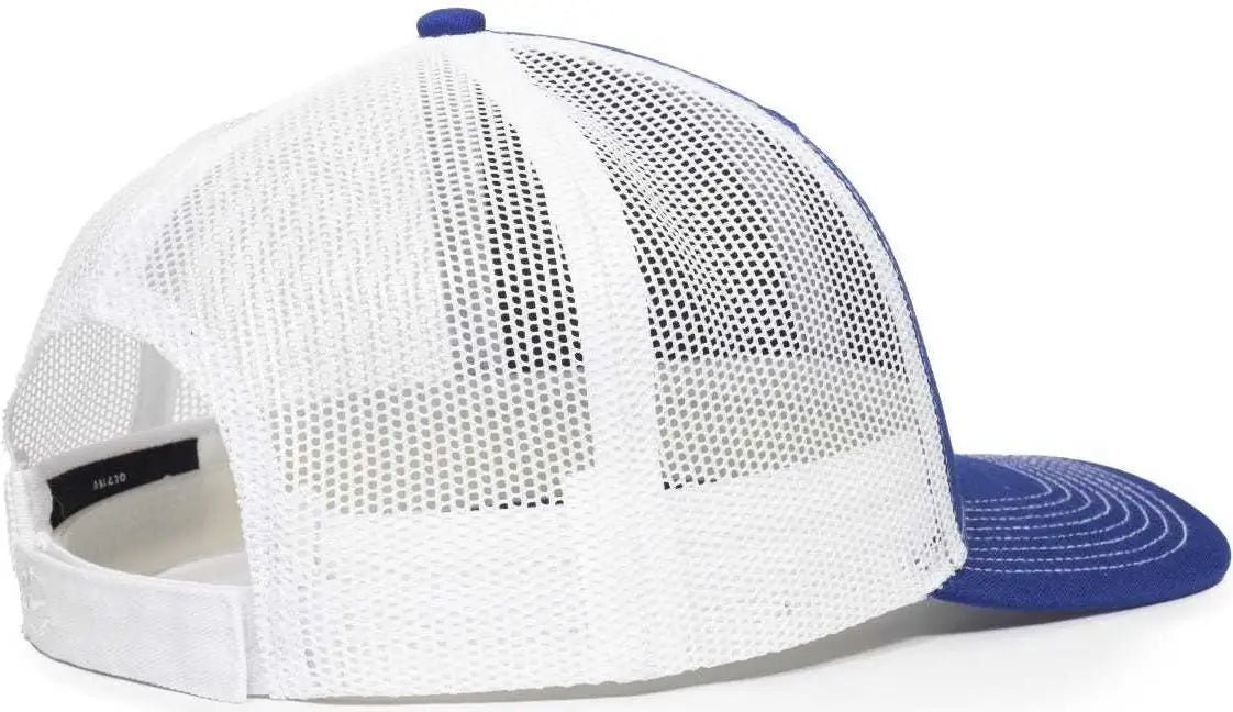 OC Sports OC771V Adjustable Mesh Back Cap - Royal White - Royal White / 6 7/8’’ - 7 1/2’’