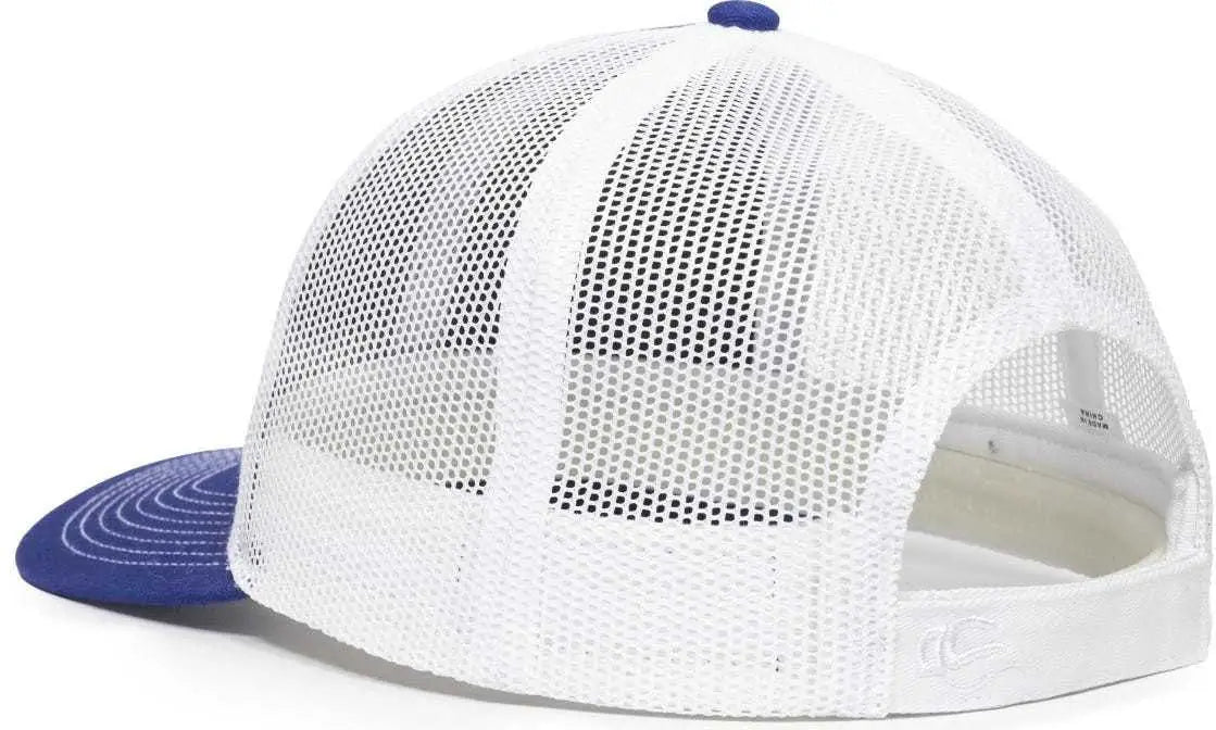 OC Sports OC771V Adjustable Mesh Back Cap - Royal White - Royal White / 6 7/8’’ - 7 1/2’’