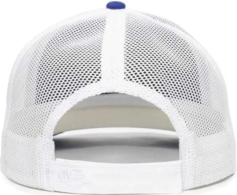OC Sports OC771V Adjustable Mesh Back Cap - Royal White - Royal White / 6 7/8’’ - 7 1/2’’