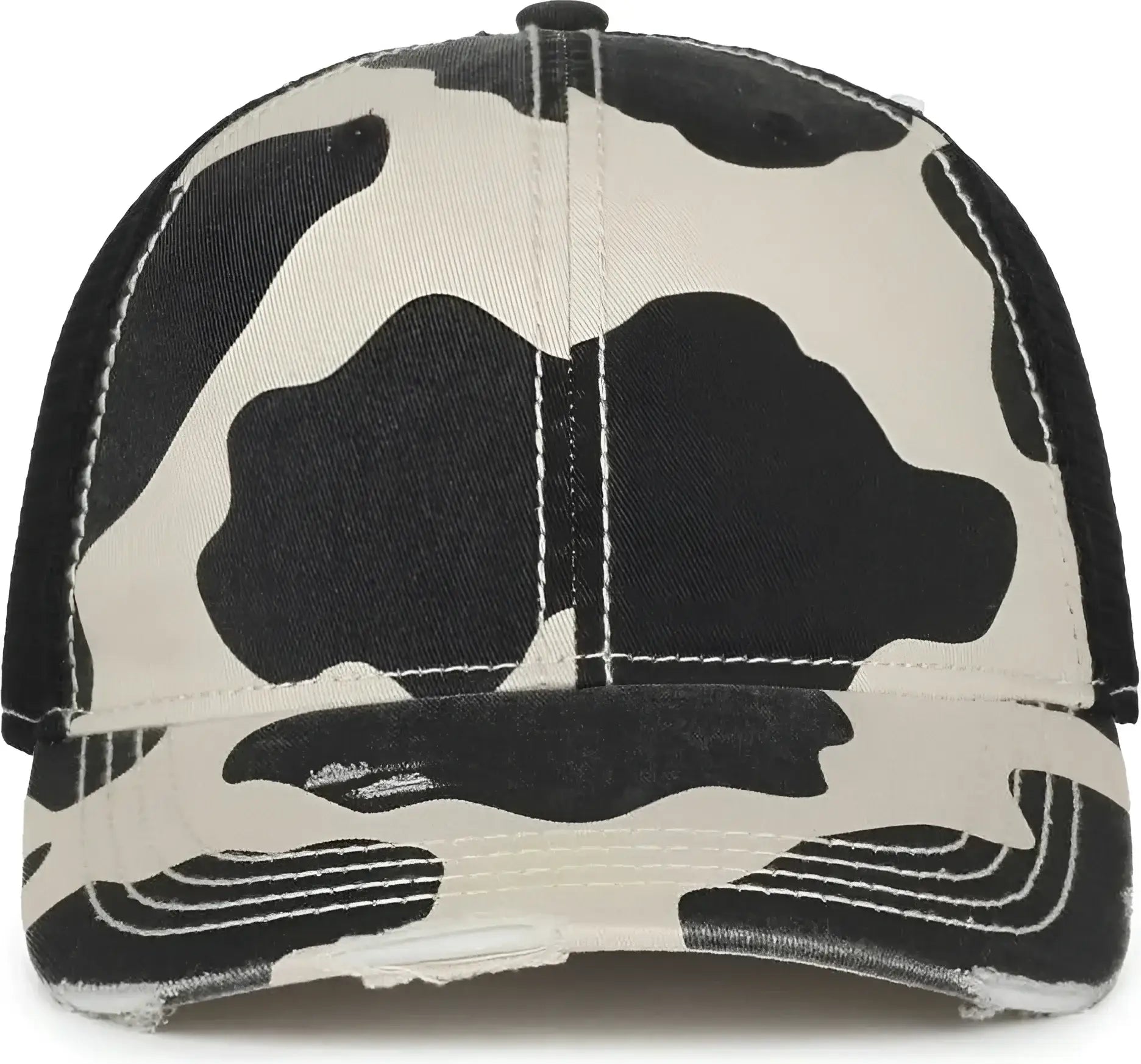 OC Sports OC801P Pattern on Front Panels and Visor Cap - Holstein Black - Black / OSFM