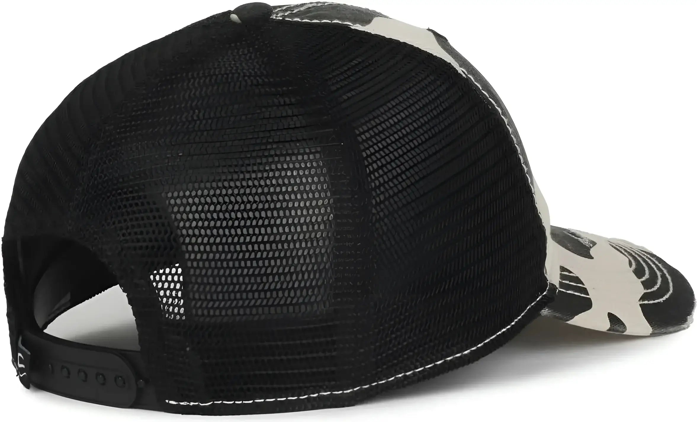 OC Sports OC801P Pattern on Front Panels and Visor Cap - Holstein Black - Black / OSFM