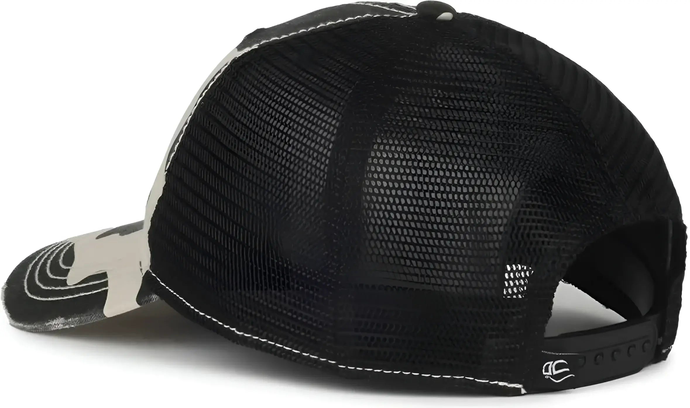 OC Sports OC801P Pattern on Front Panels and Visor Cap - Holstein Black - Black / OSFM