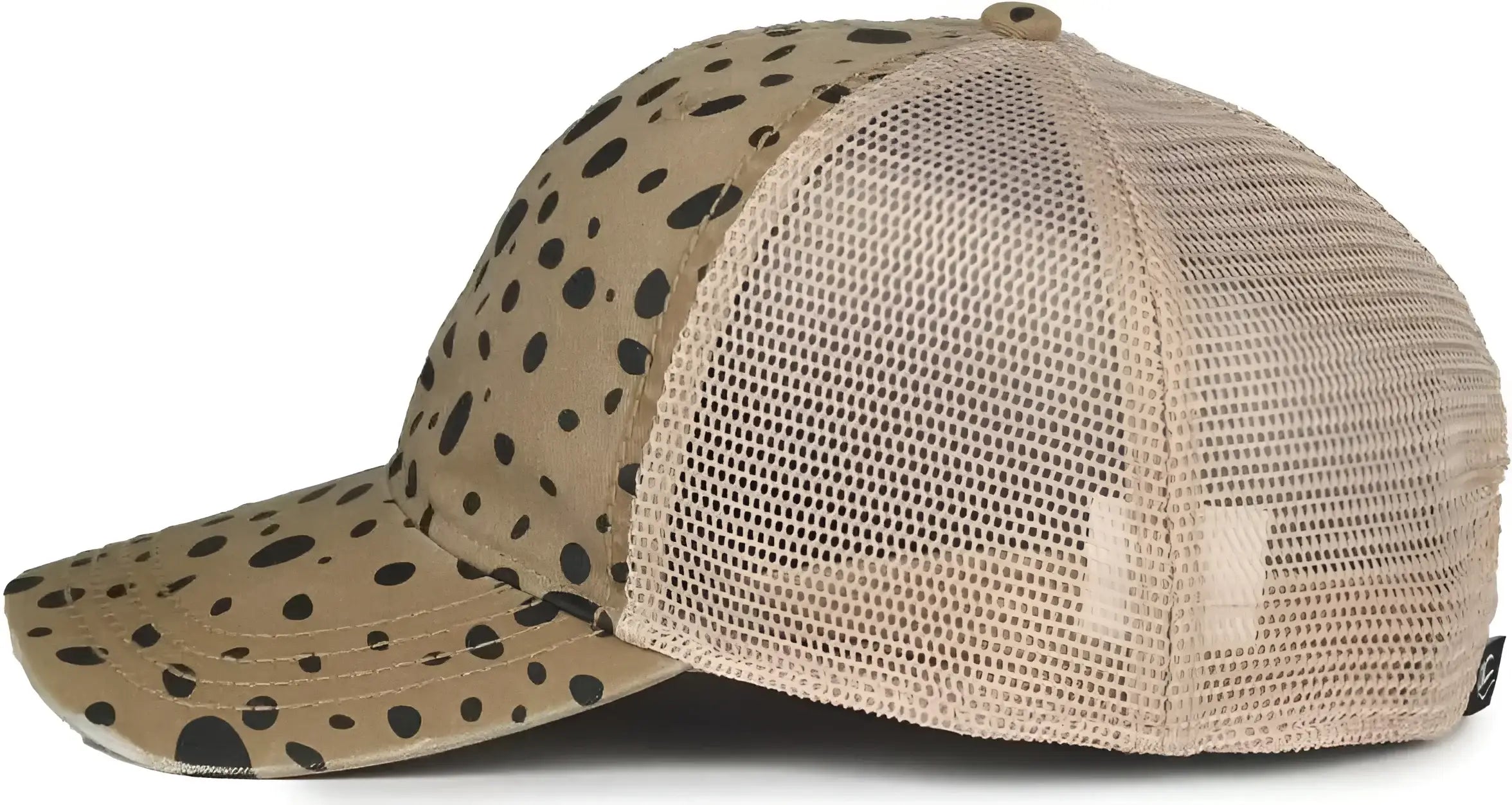 OC Sports OC801P Pattern on Front Panels and Visor Cap - Modern Cheetah Tea Stain - Stain / OSFM