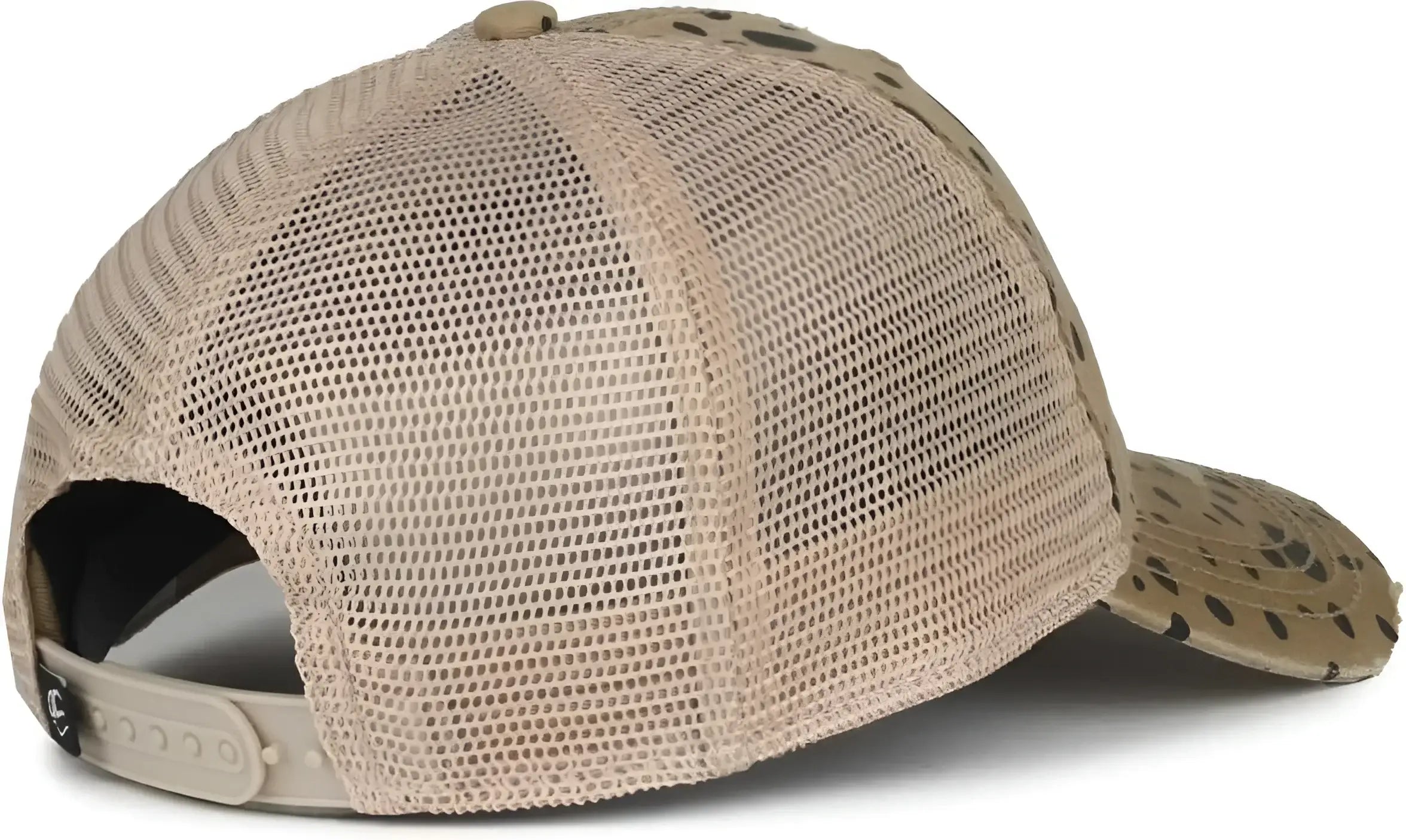OC Sports OC801P Pattern on Front Panels and Visor Cap - Modern Cheetah Tea Stain - Stain / OSFM