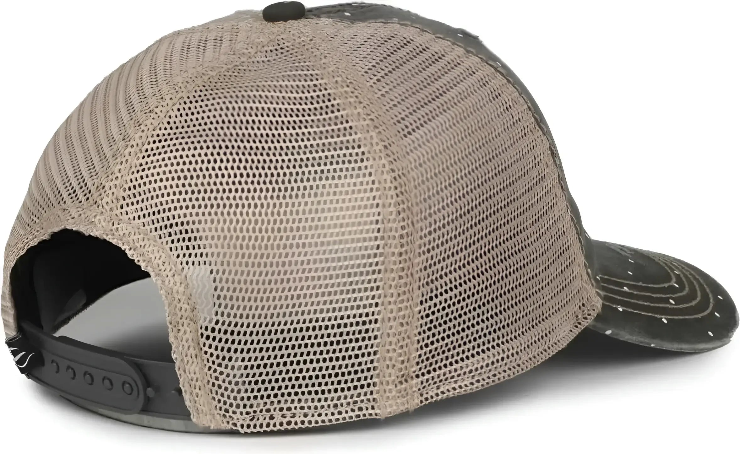 OC Sports OC801P Pattern on Front Panels and Visor Cap - Polka Dot Tea Stain - Stain / OSFM