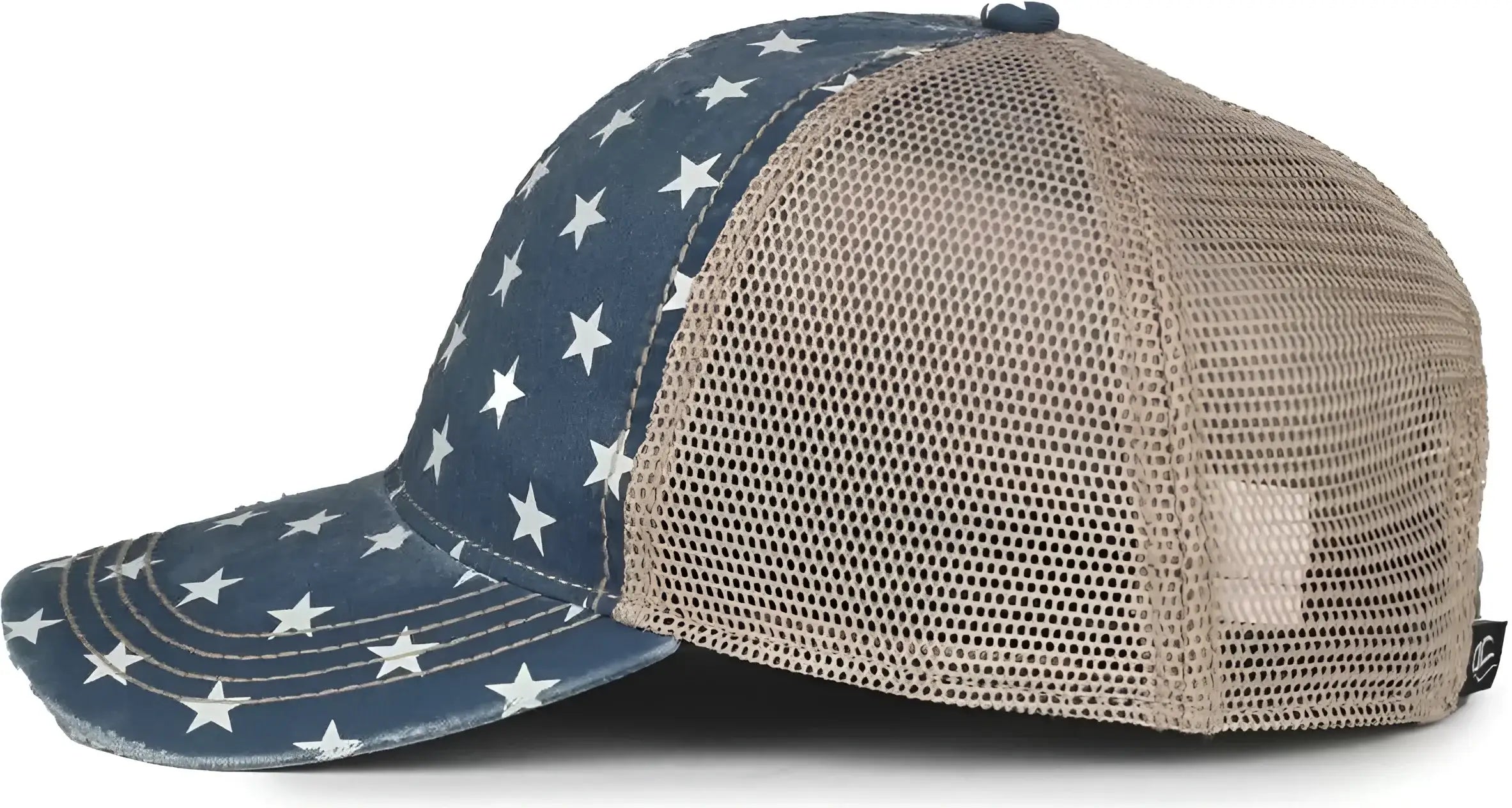 OC Sports OC801P Pattern on Front Panels and Visor Cap - Stars Tea Stain - Stain / OSFM