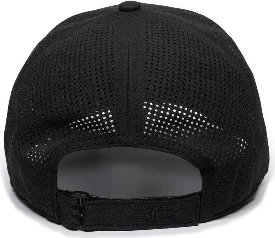 OC Sports OC803 Adjustable Mesh Back Solid Color Cap - Black - Black / 6 7/8’’ - 7 1/2’’