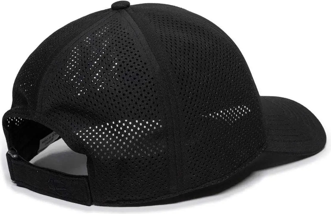 OC Sports OC803 Adjustable Mesh Back Solid Color Cap - Black - Black / 6 7/8’’ - 7 1/2’’