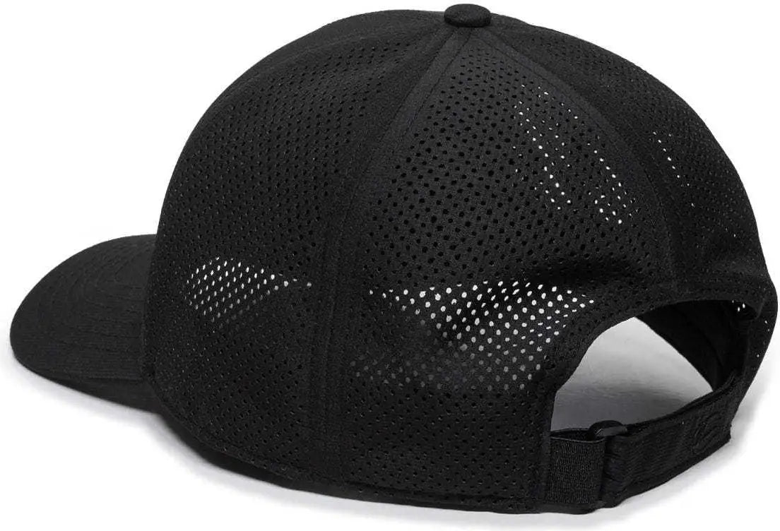 OC Sports OC803 Adjustable Mesh Back Solid Color Cap - Black - Black / 6 7/8’’ - 7 1/2’’
