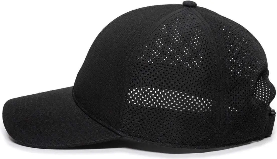 OC Sports OC803 Adjustable Mesh Back Solid Color Cap - Black - Black / 6 7/8’’ - 7 1/2’’