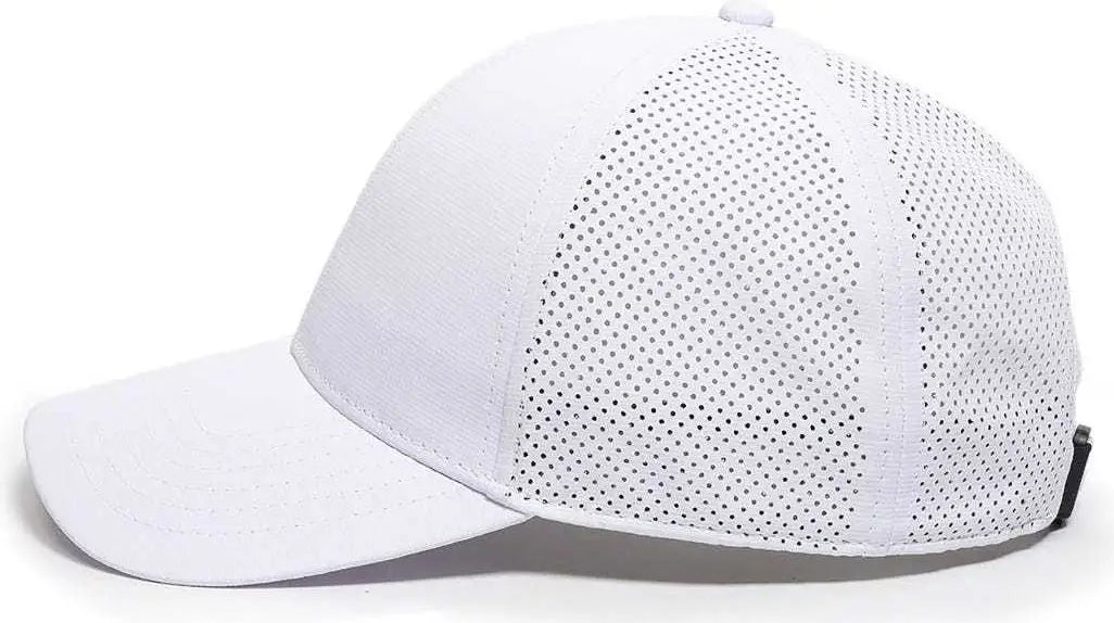 OC Sports OC803 Adjustable Mesh Back Solid Color Cap - White - White / 6 7/8’’ - 7 1/2’’