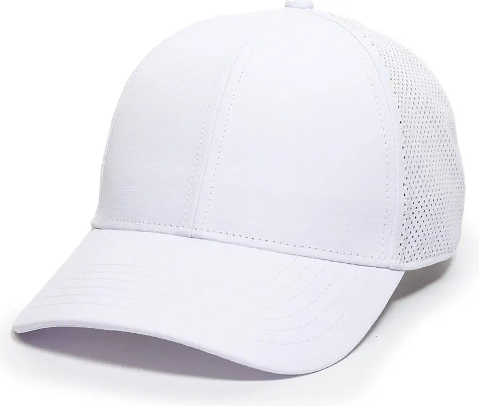 OC Sports OC803 Adjustable Mesh Back Solid Color Cap - White - White / 6 7/8’’ - 7 1/2’’