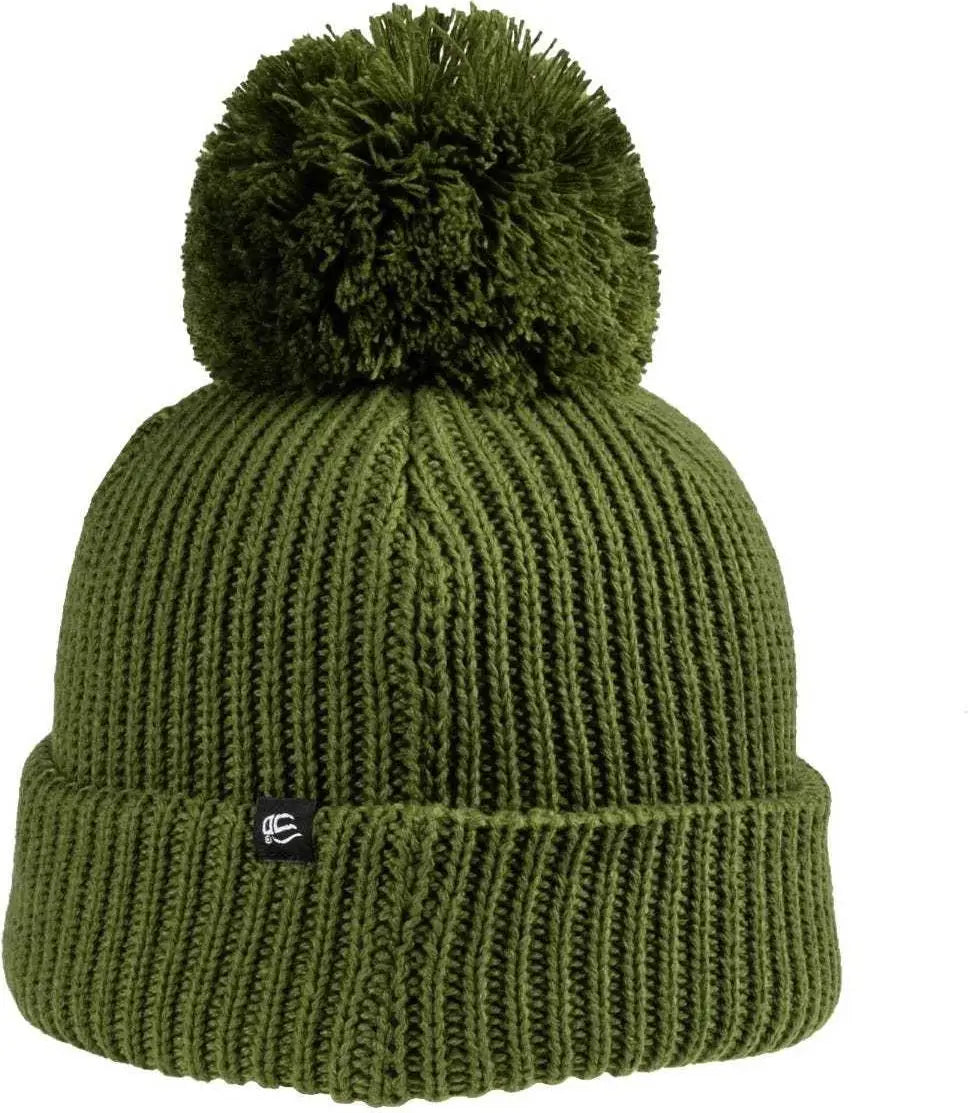 OC Sports OC806 Acrylic Knit 3’’ Cuff Beanie - Olive - Olive / One Size Fits Most