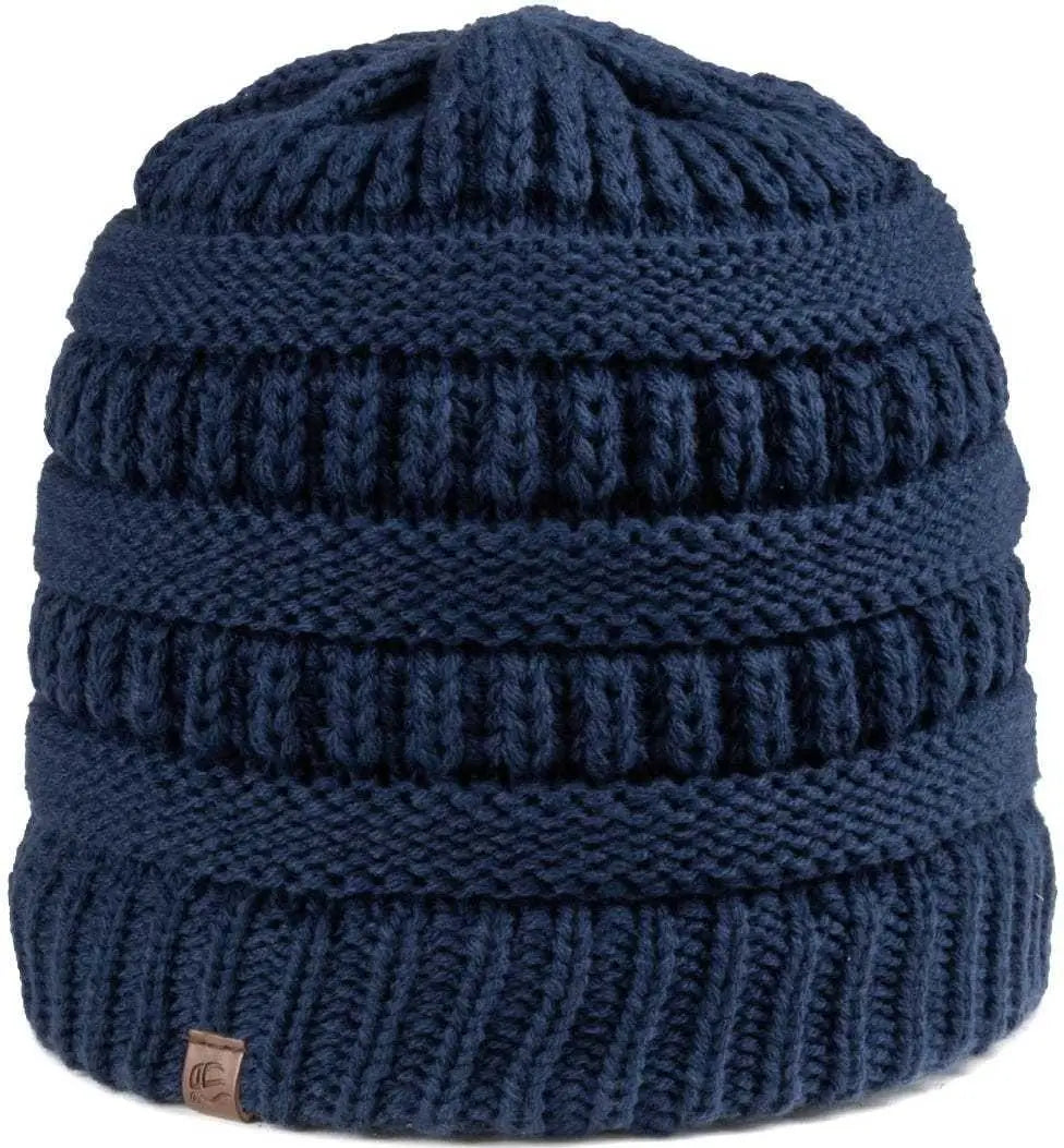 OC Sports OC807 Acrylic Knit Beanie - Navy - Navy / One Size Fits Most