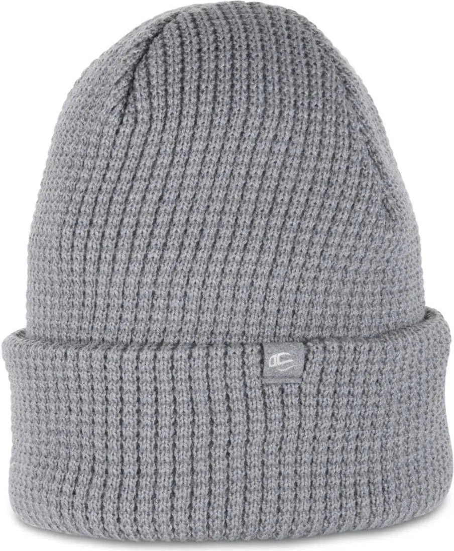 OC Sports OC808 Acrylic Waffle Knit Cuff Beanie - Charcoal - Dark Gray / One Size Fits Most