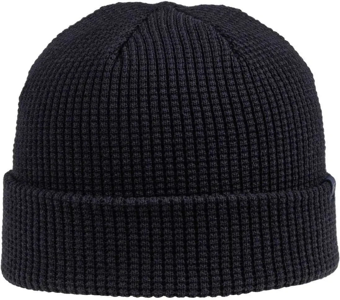 OC Sports OC808 Acrylic Waffle Knit Cuff Beanie - Navy - Navy / One Size Fits Most