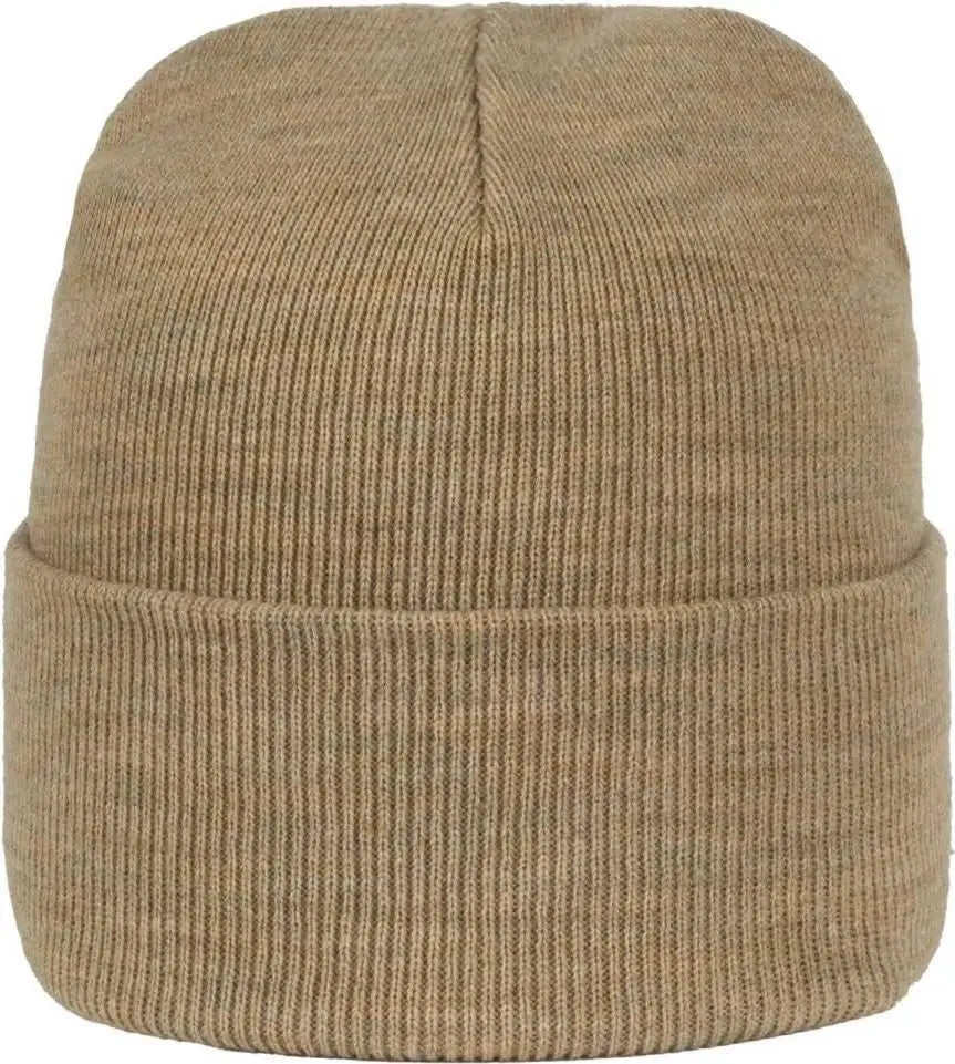 OC Sports OC870 Stretch Watch Beanie with Cuff - Heathered Oatmeal - Heathered Oatmeal / OSFM
