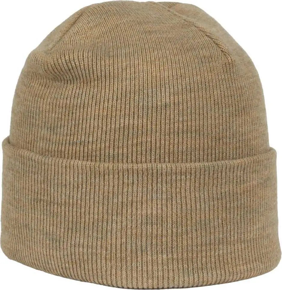 OC Sports OC870 Stretch Watch Beanie with Cuff - Heathered Oatmeal - Heathered Oatmeal / OSFM