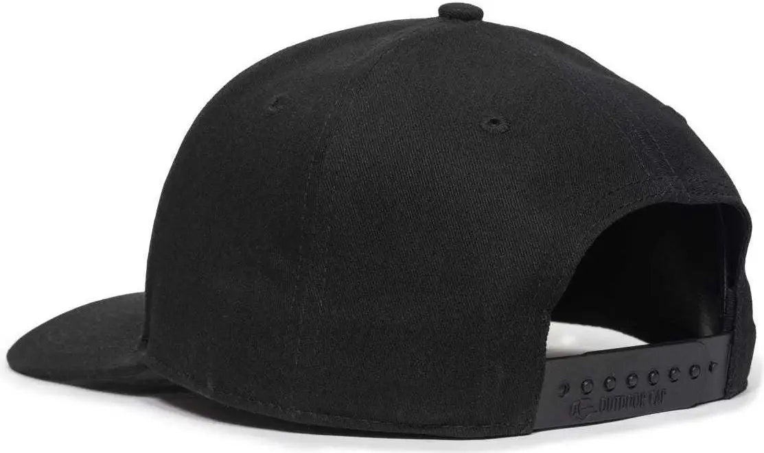 OC Sports OC871 Premium Modern Solid Back Cap - Black