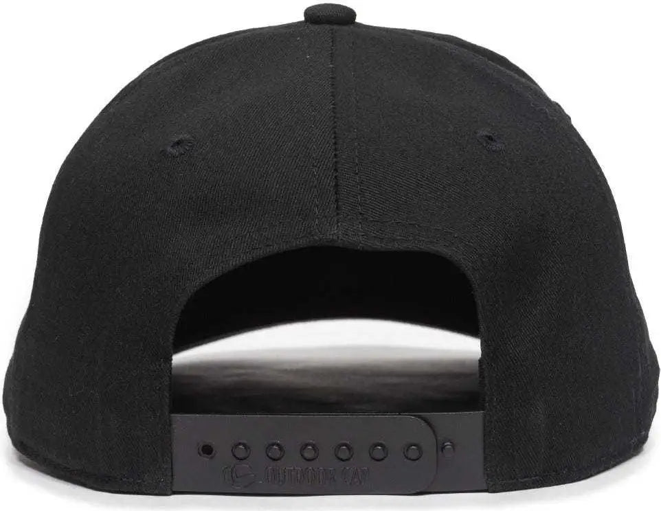 OC Sports OC871 Premium Modern Solid Back Cap - Black
