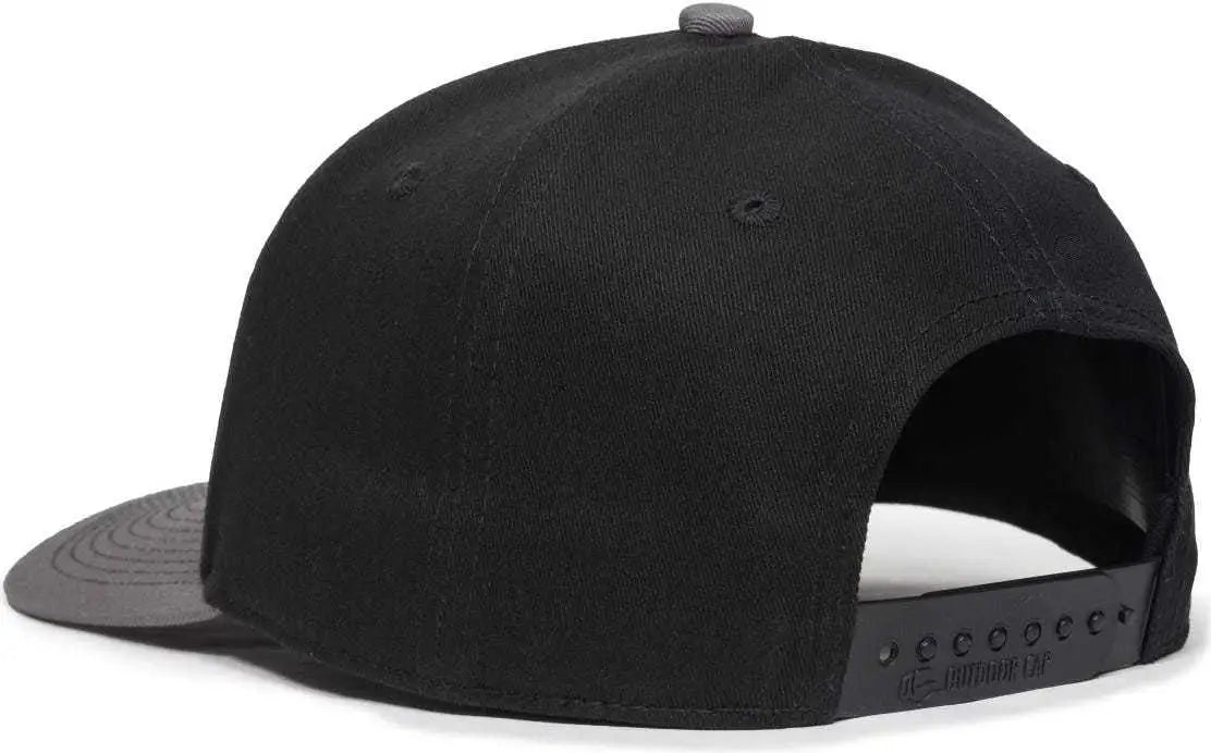 OC Sports OC871 Premium Modern Solid Back Cap - Charcoal Black Charcoal - Dark Gray Black / 6 7/8’’ - 7 1/2’’