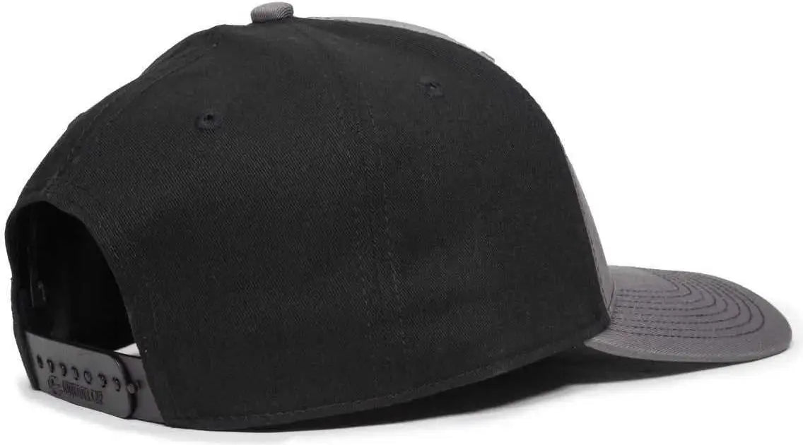 OC Sports OC871 Premium Modern Solid Back Cap - Charcoal Black Charcoal - Dark Gray Black / 6 7/8’’ - 7 1/2’’