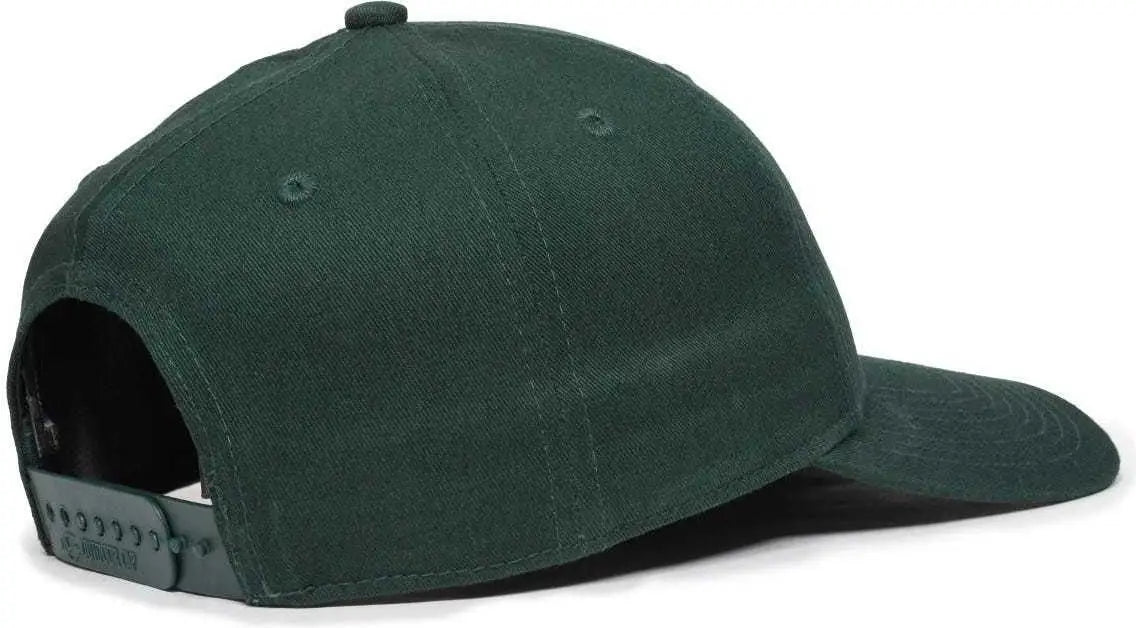 OC Sports OC871 Premium Modern Solid Back Cap - Dark Green