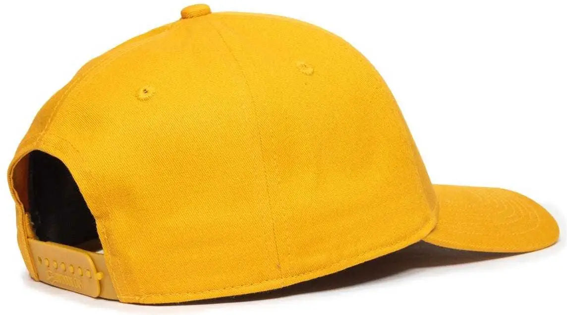 OC Sports OC871 Premium Modern Solid Back Cap - Gold
