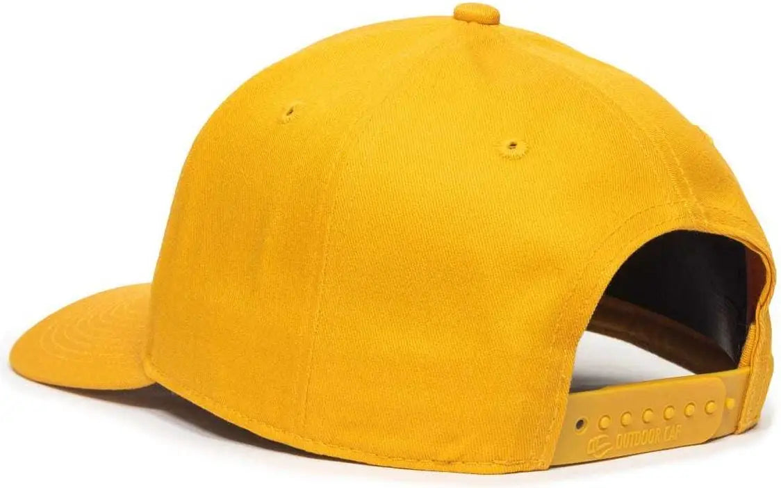 OC Sports OC871 Premium Modern Solid Back Cap - Gold