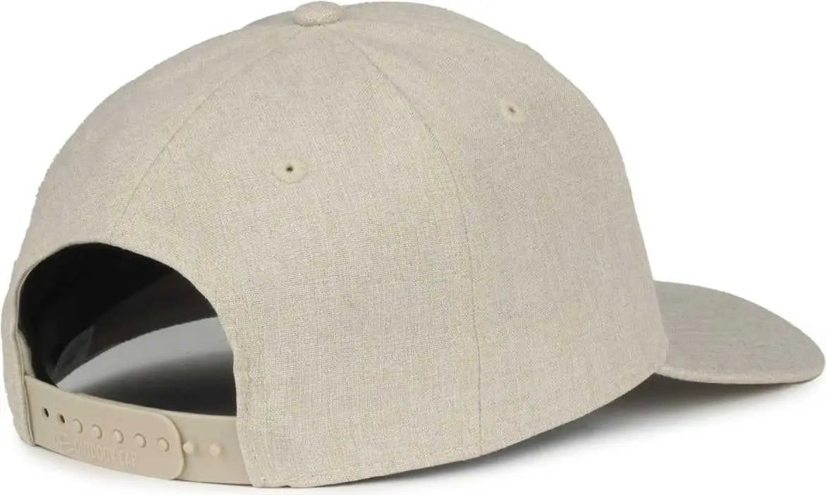 OC Sports OC871 Premium Modern Solid Back Cap - Heathered Stone - Stone / OSFM