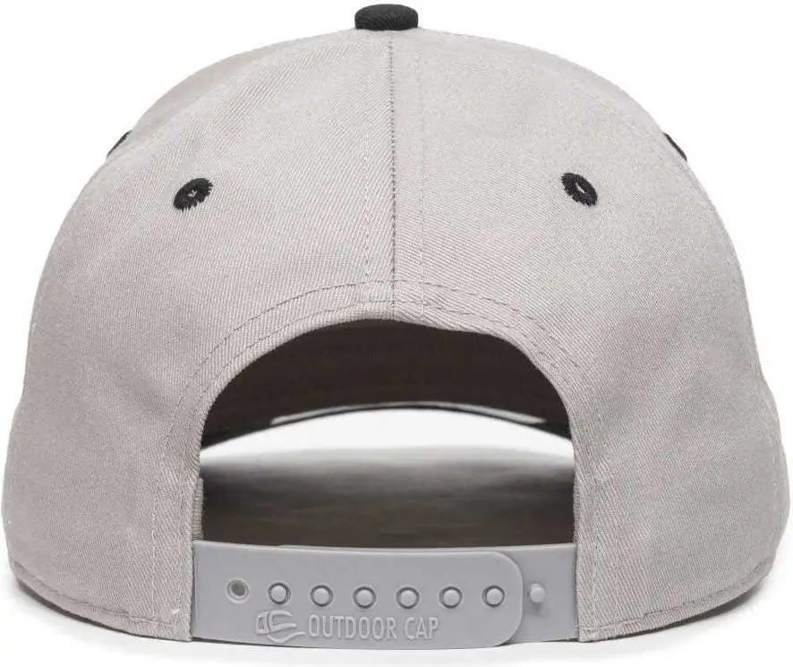 OC Sports OC871 Premium Modern Solid Back Cap - Light Gray Black - Gray Black / 6 7/8’’ - 7 1/2’’