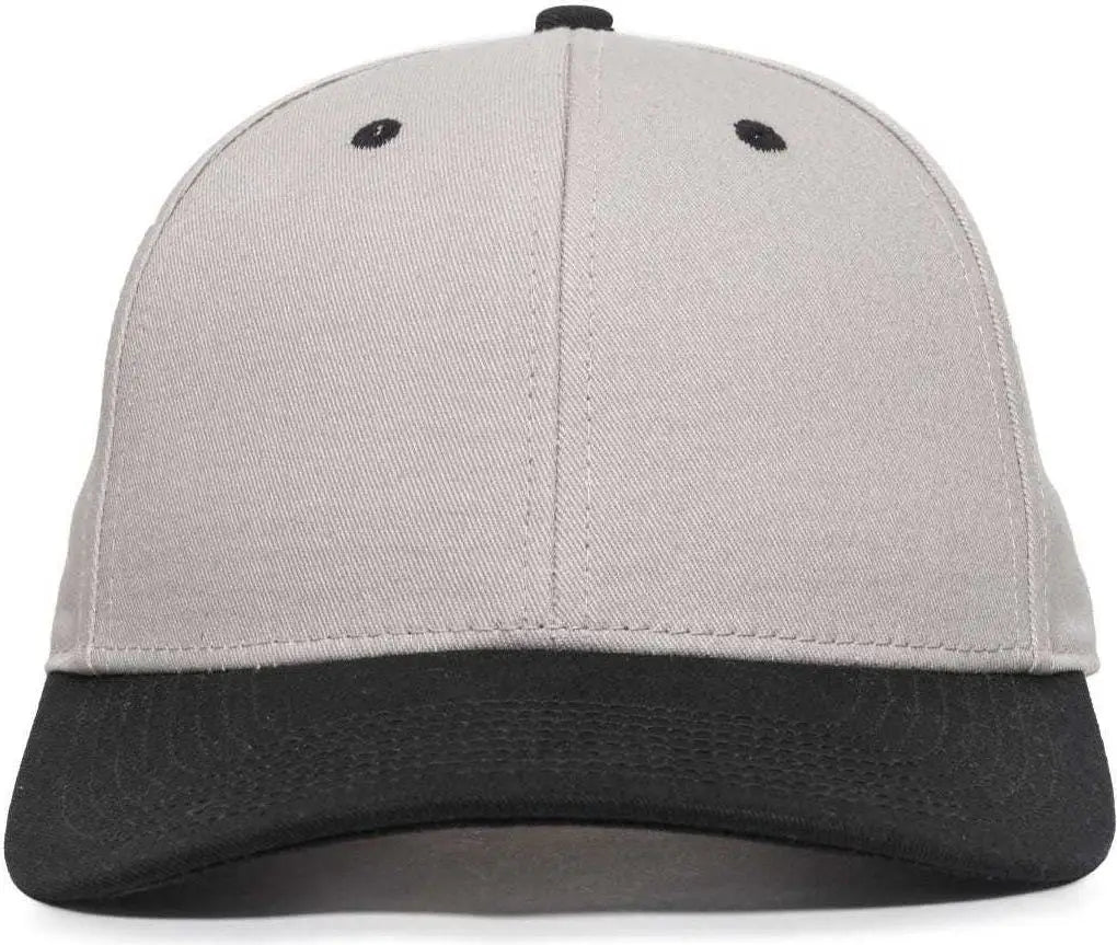 OC Sports OC871 Premium Modern Solid Back Cap - Light Gray Black - Gray Black / 6 7/8’’ - 7 1/2’’