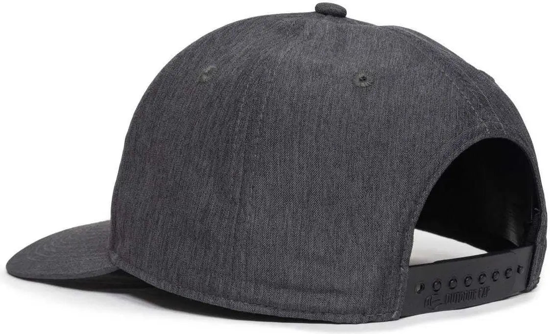 OC Sports OC871 Premium Modern Solid Back Cap - LN Heathered Charcoal - Dark Gray / 6 7/8’’ - 7 1/2’’