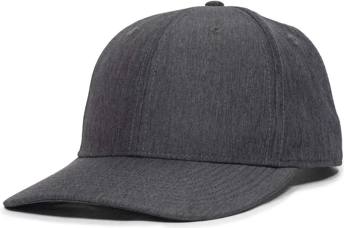 OC Sports OC871 Premium Modern Solid Back Cap - LN Heathered Charcoal - Dark Gray / 6 7/8’’ - 7 1/2’’