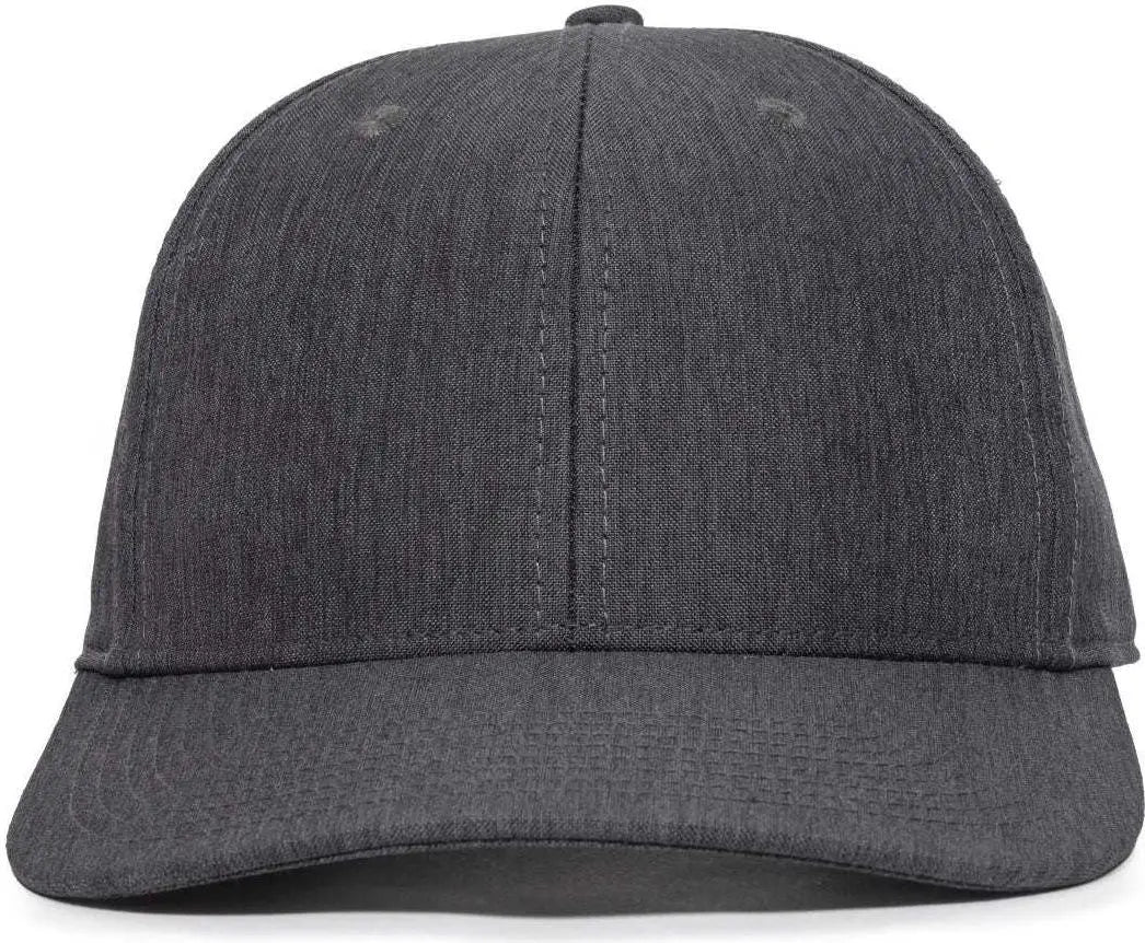 OC Sports OC871 Premium Modern Solid Back Cap - LN Heathered Charcoal - Dark Gray / 6 7/8’’ - 7 1/2’’