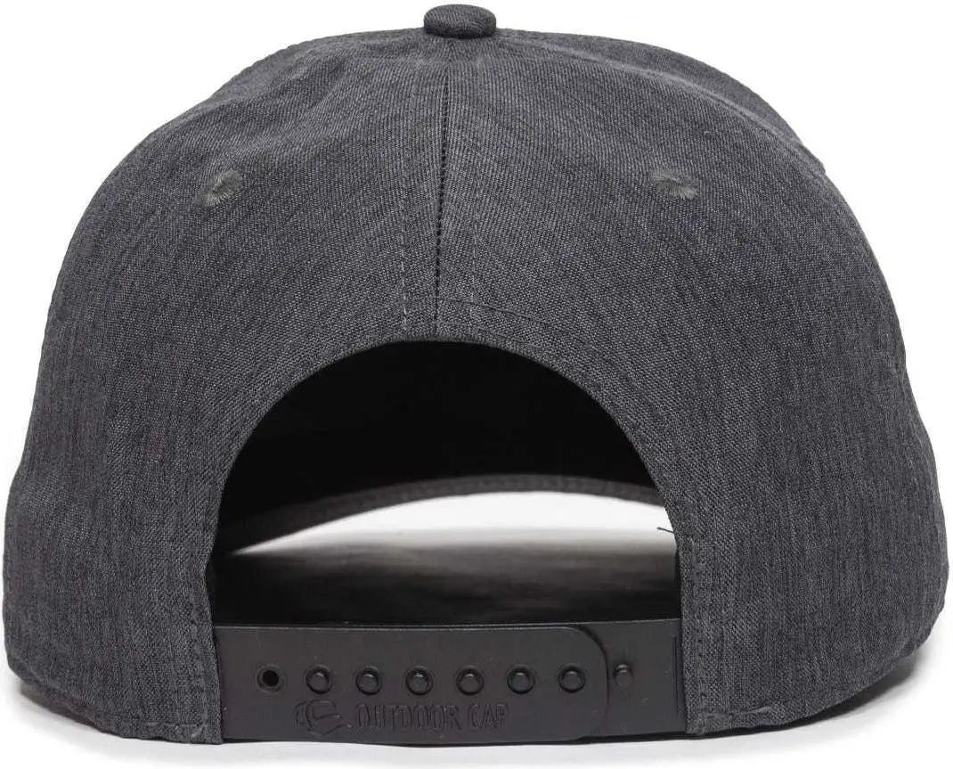 OC Sports OC871 Premium Modern Solid Back Cap - LN Heathered Charcoal - Dark Gray / 6 7/8’’ - 7 1/2’’
