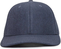 OC Sports OC871 Premium Modern Solid Back Cap - LN Heathered Navy - Navy / 6 7/8’’ - 7 1/2’’